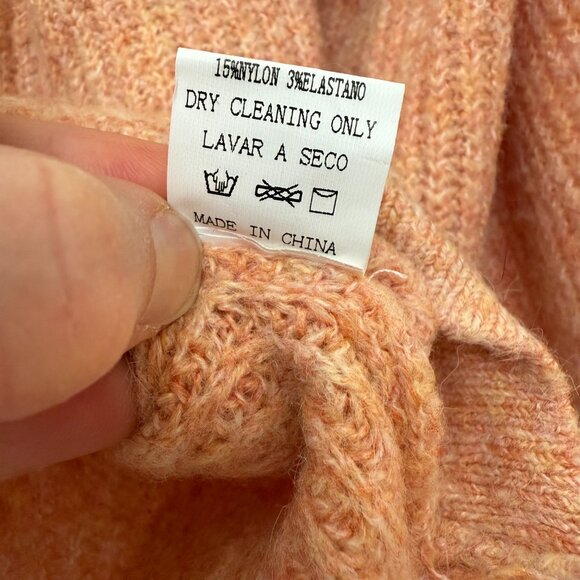 Korye Knit Cropped Sweater – Peachy Blush, Balloon Sleeves, Worn Once, Size S - Picture 4 of 4